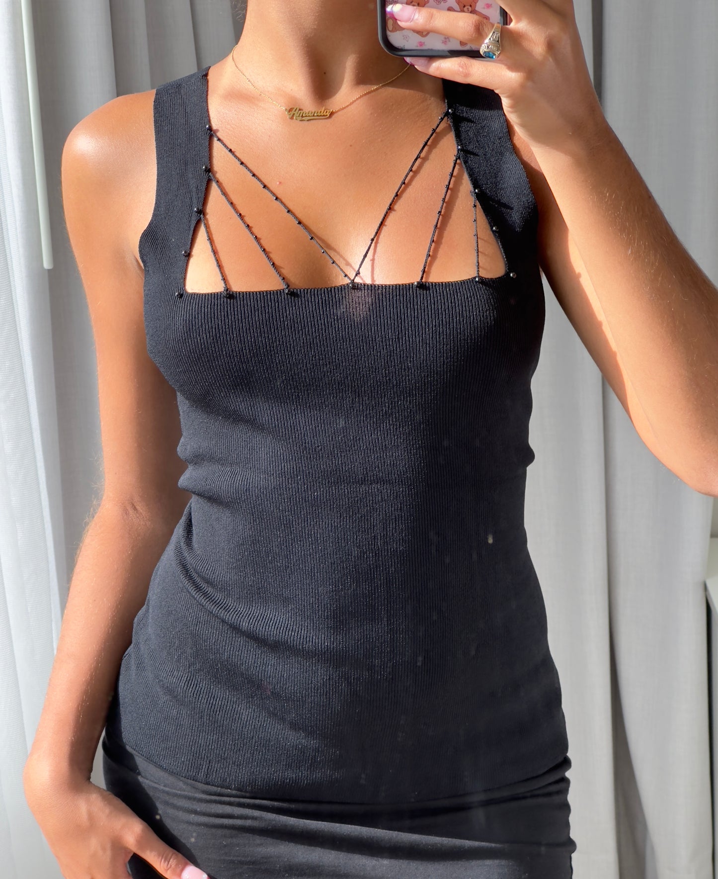 Italian Vintage Black Top