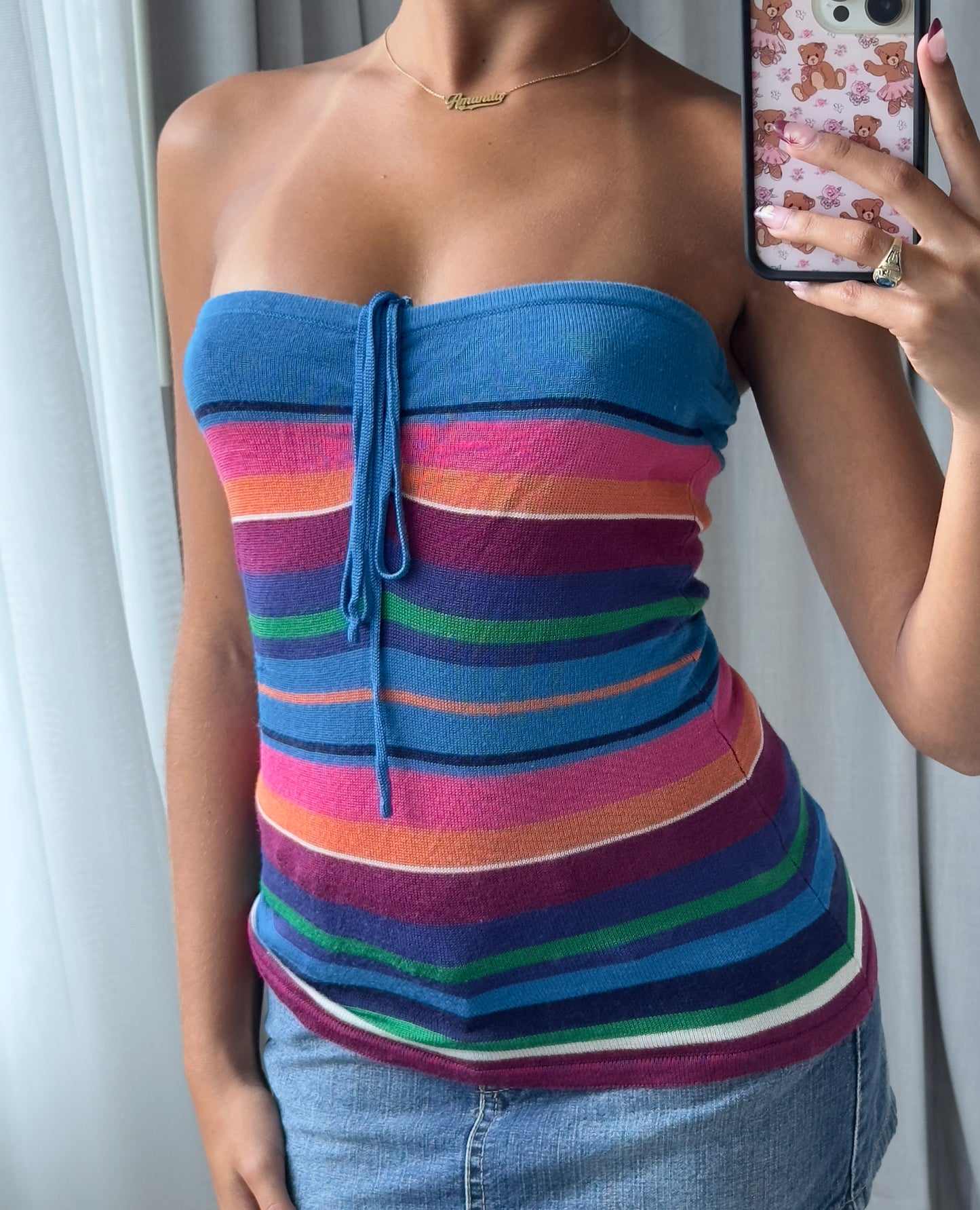 Strapless Retro Top