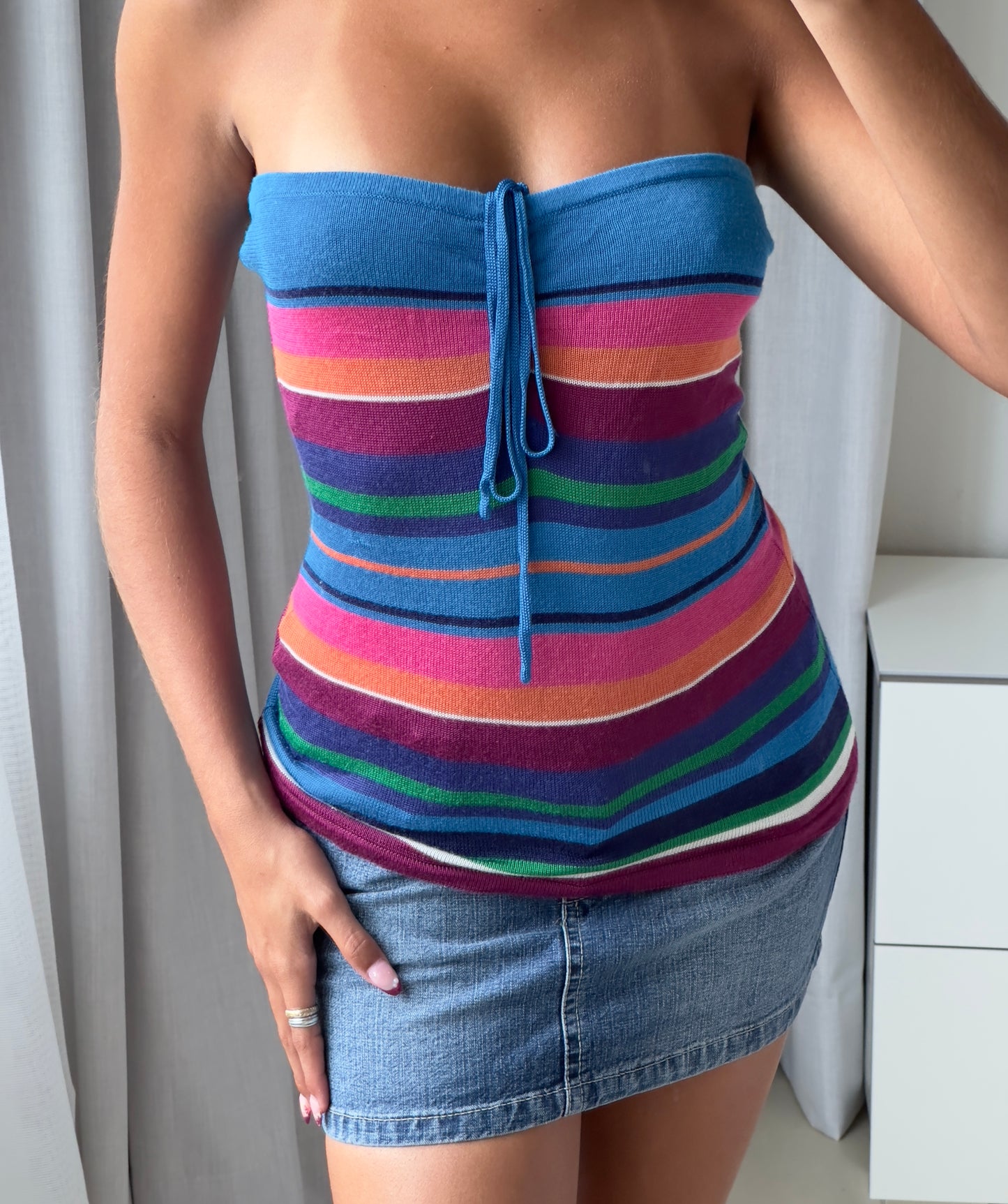 Strapless Retro Top