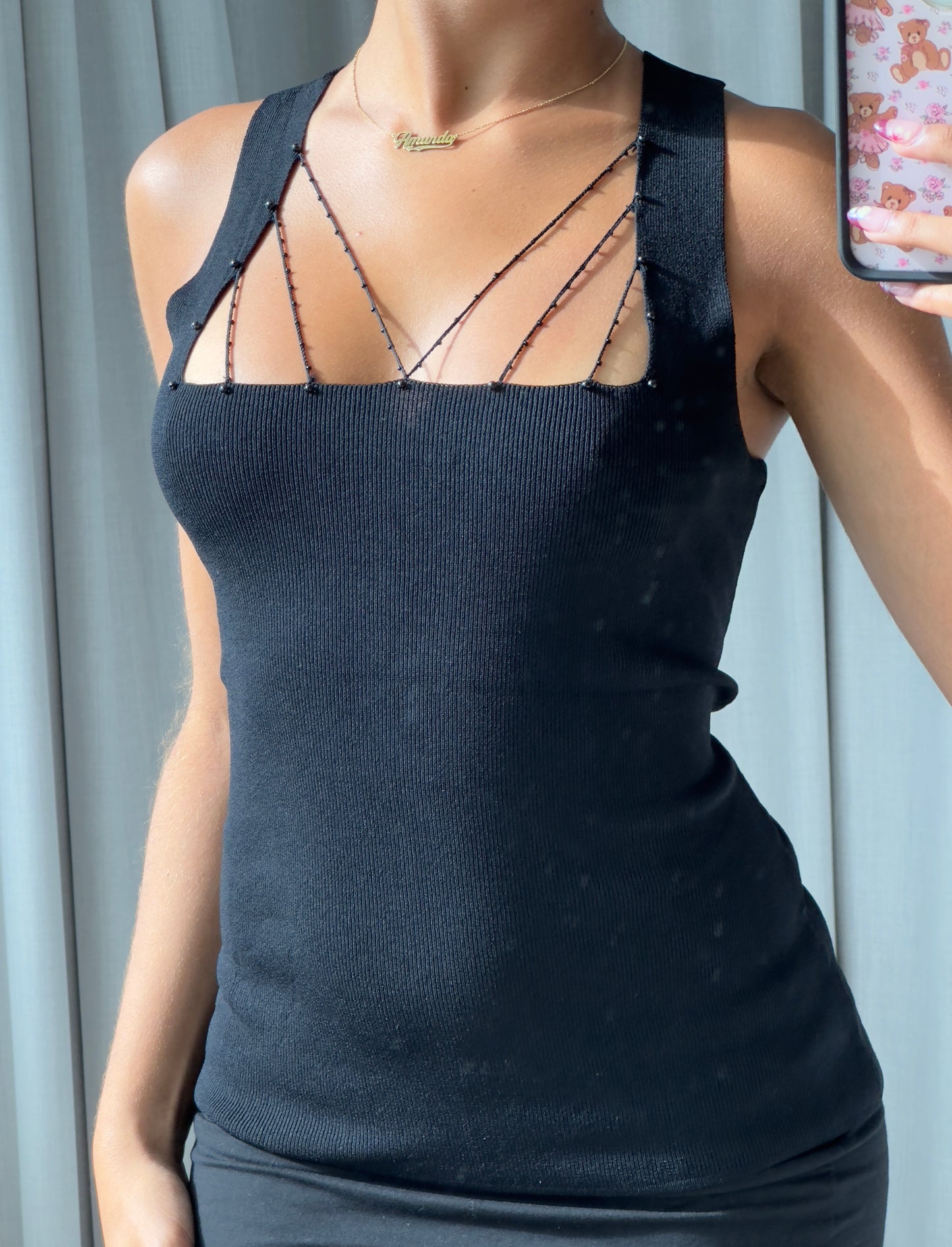 Italian Vintage Black Top