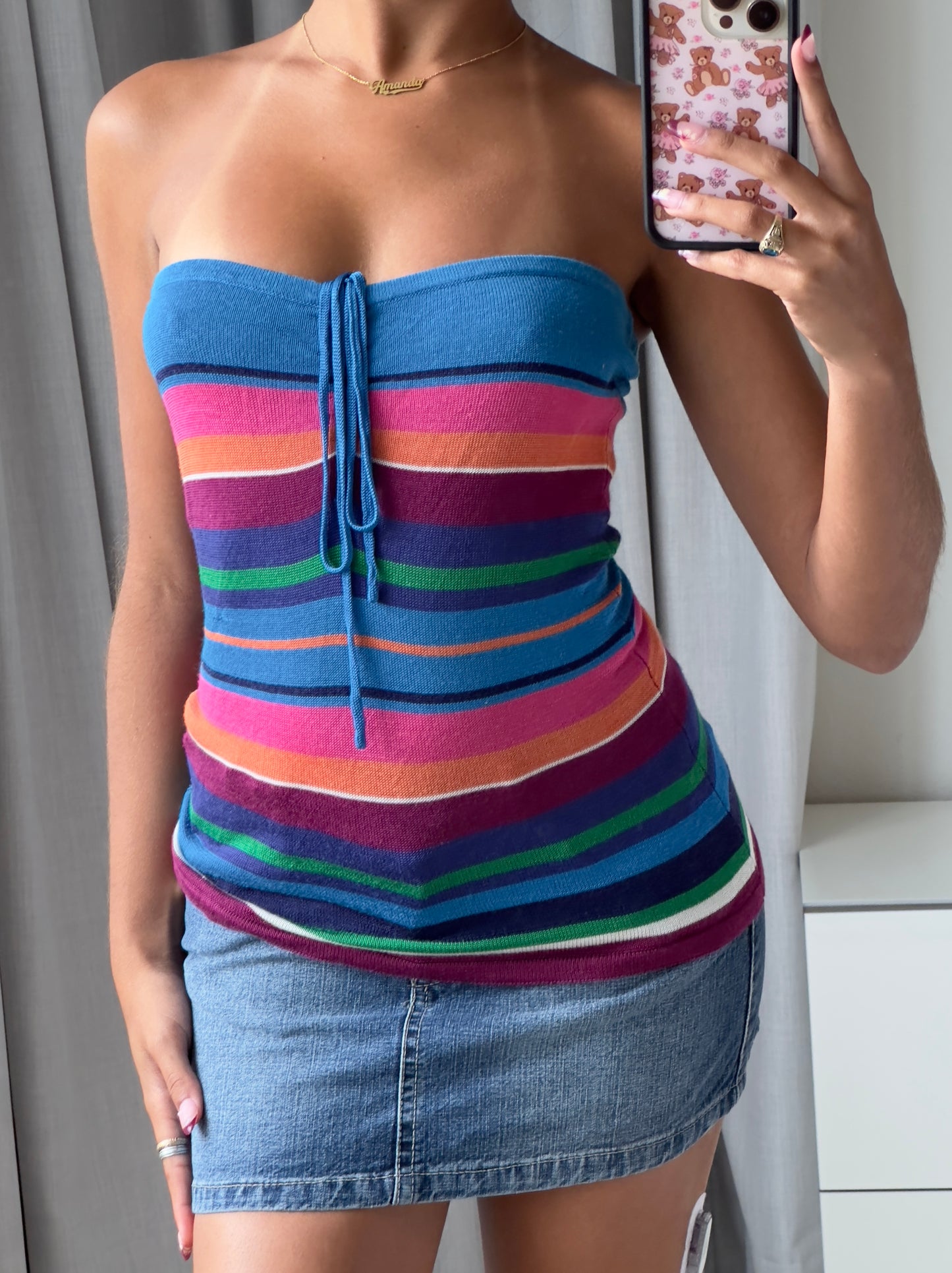 Strapless Retro Top