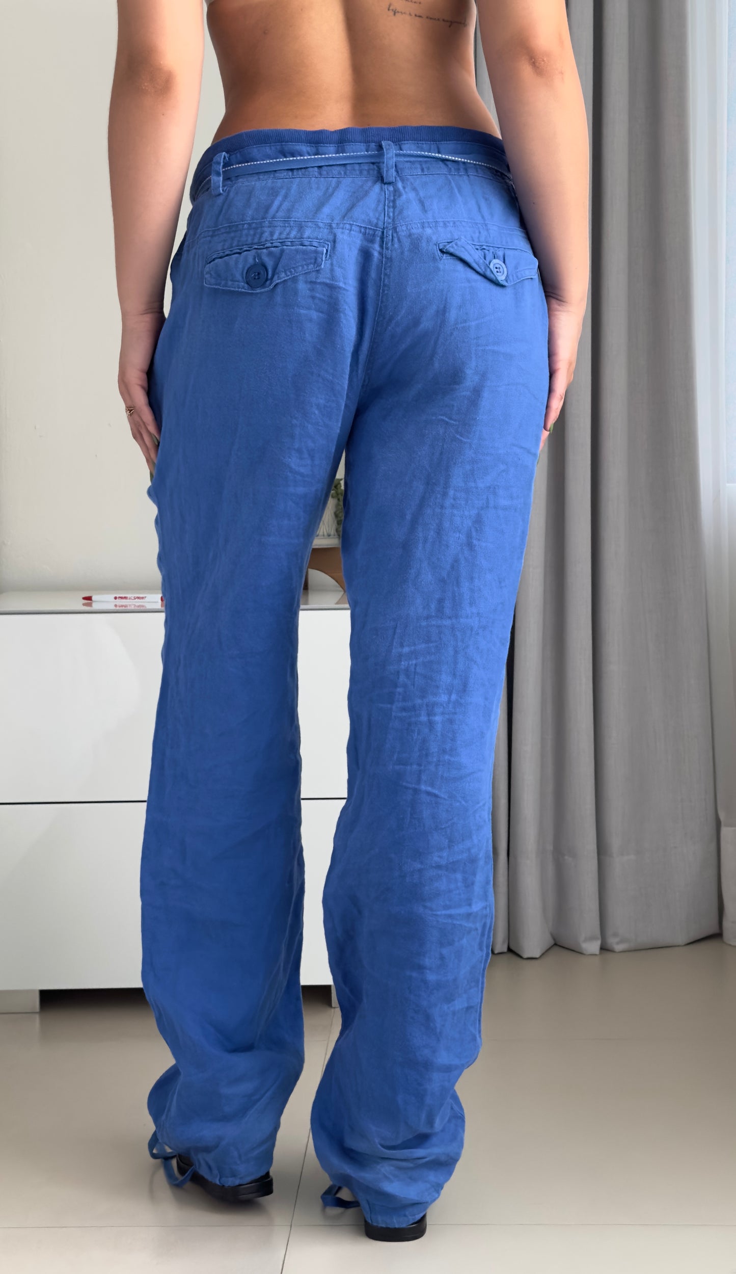 Royal Blue Linen Pants